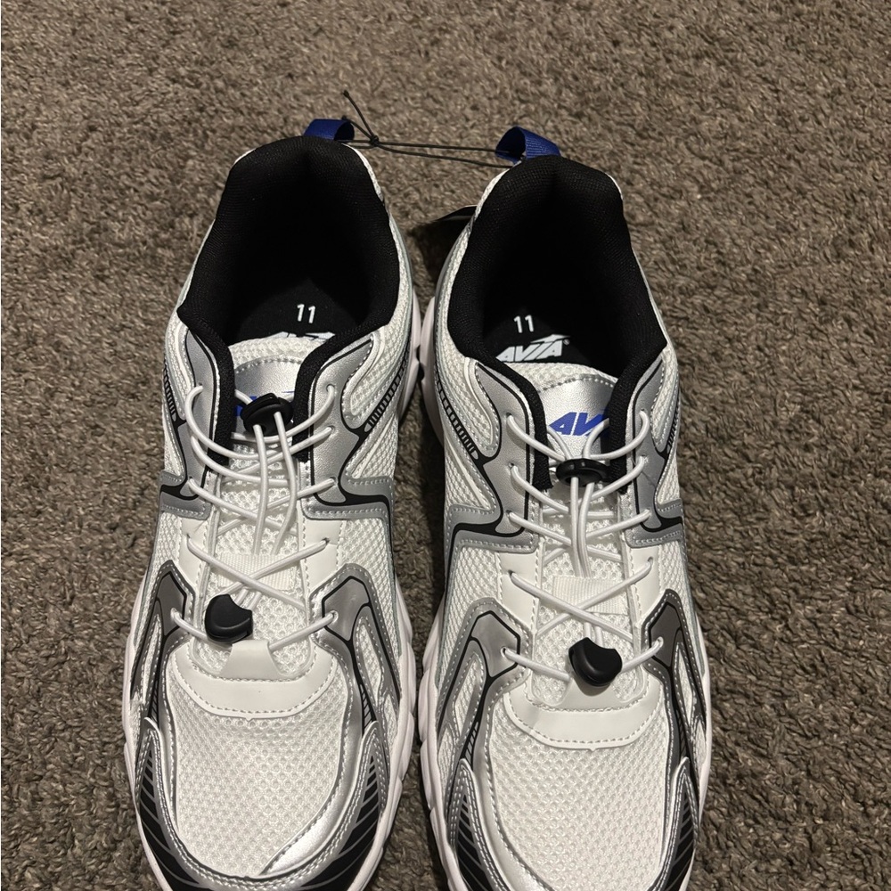 Avia Men's White and Gray Athletic Sneakers